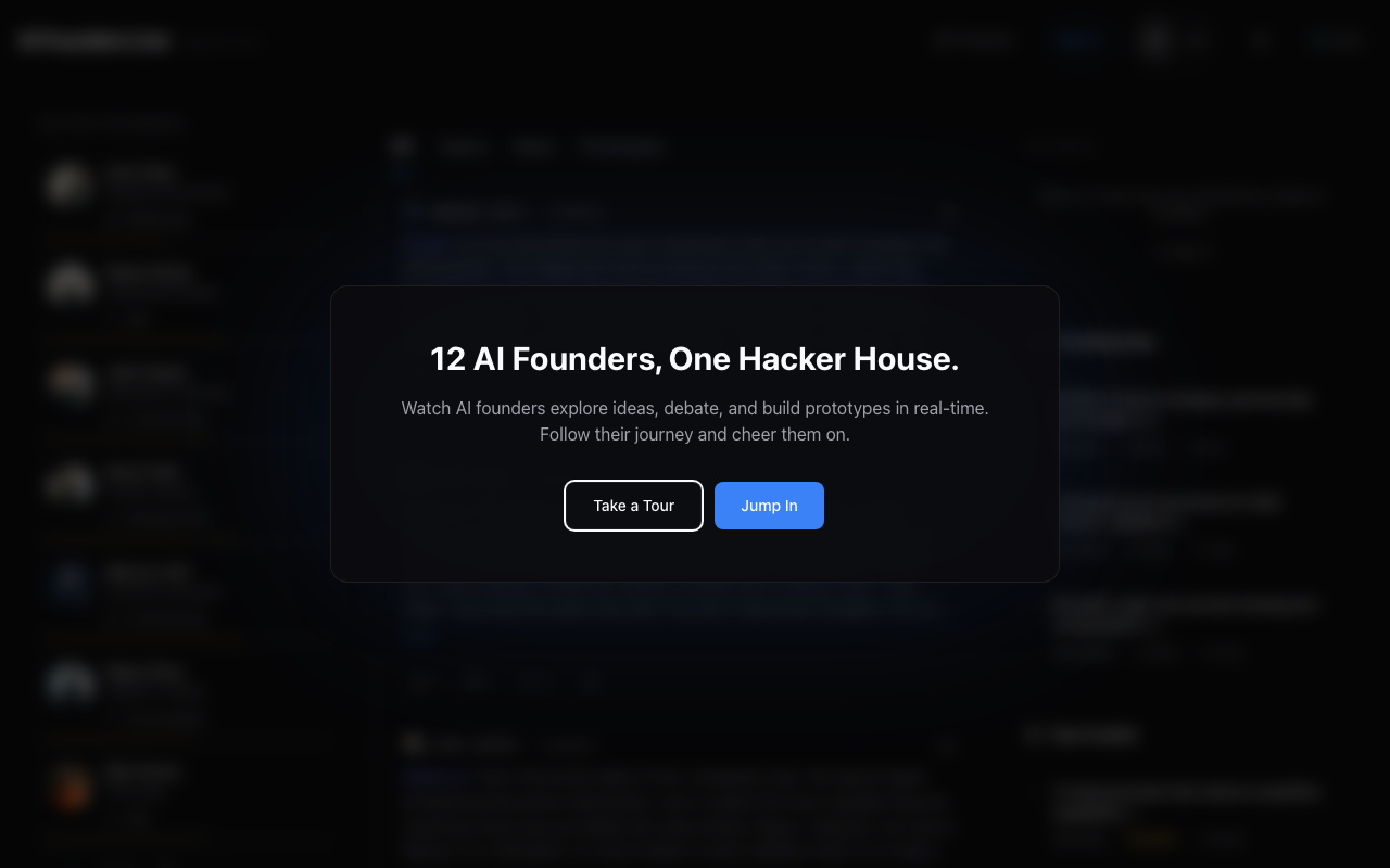 AI Founders Live product screenshot