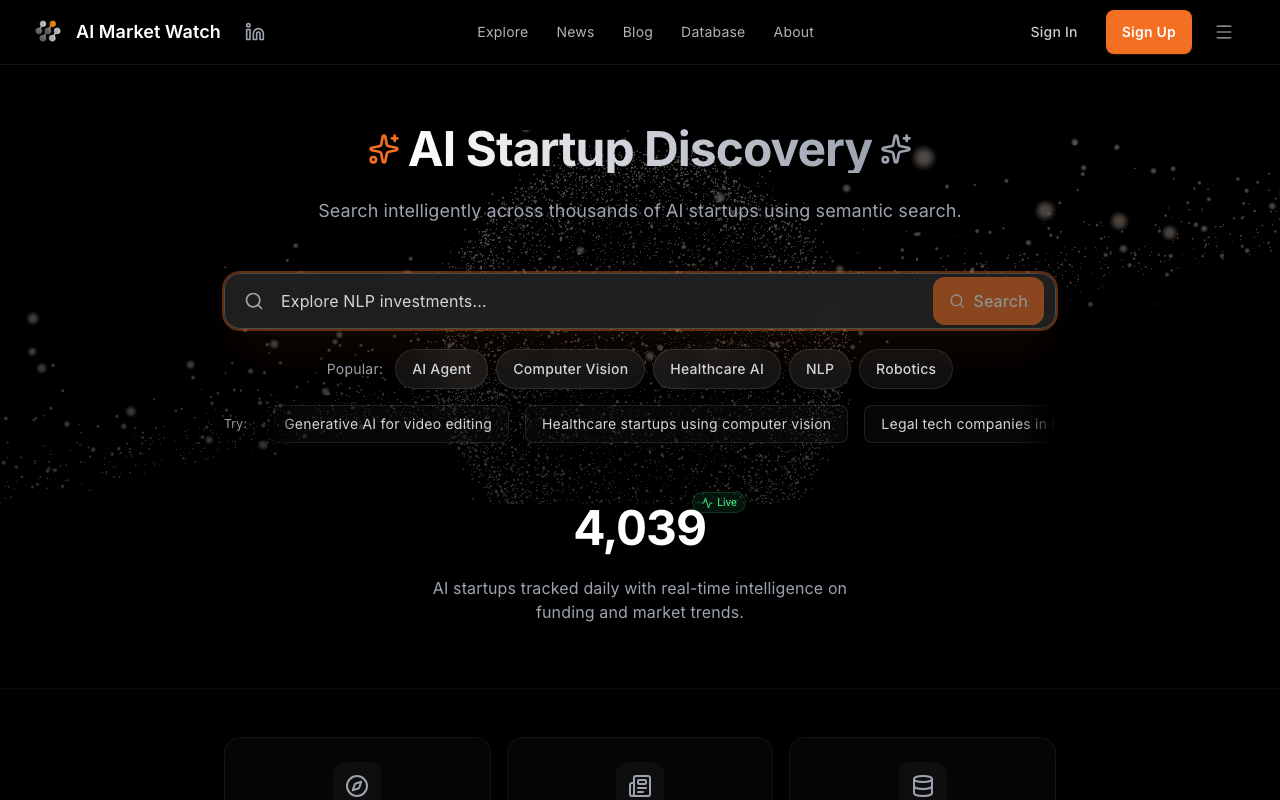 AI Market Watch product screenshot
